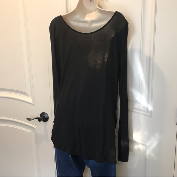 Express Reversible Long Sleeve Tops Black & Oatmeal Lot of 2 - Picture 3 of 7
